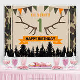 Oh Shoot Jungle Forest Joyeux 1er anniversaire Toile de fond
